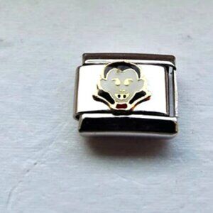Enamel Count Dracula vampire 9mm stainless steel italian charm bracelet link new